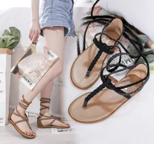 Cross strap sandals - Women's shoes