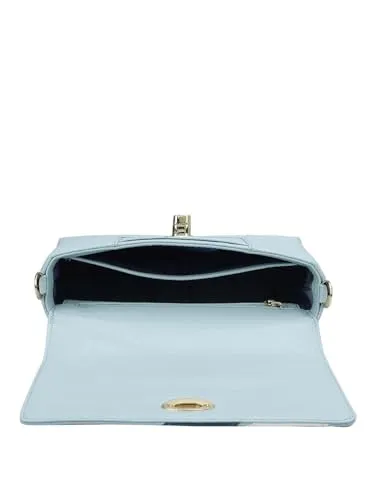 Da Milano Genuine Leather Blue Sling Bag (01603) (Small)