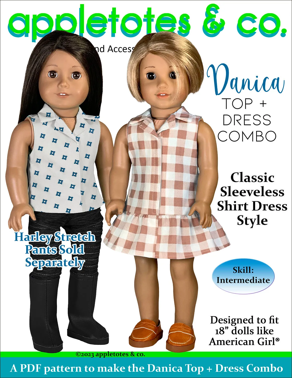 Danica Dress Top Combo 18 Inch Doll Sewing Pattern