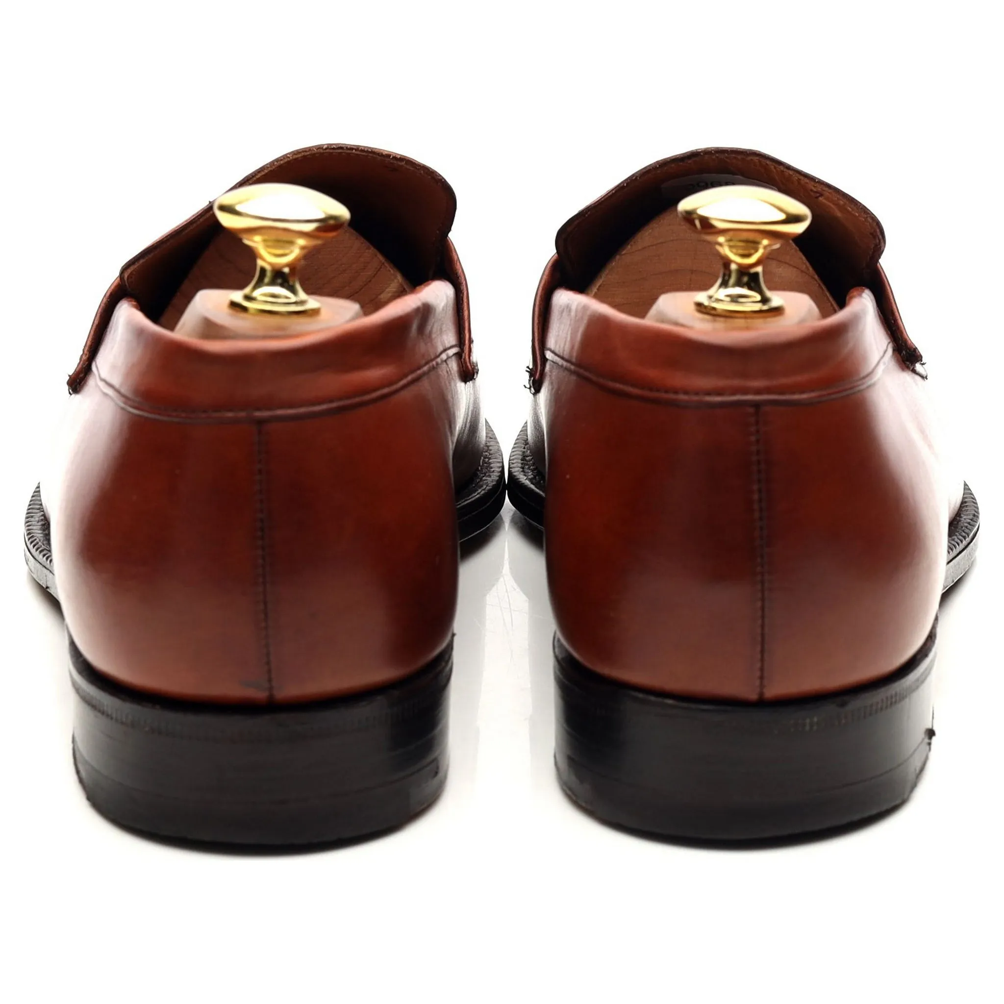 'Darwin' Tan Brown Leather Loafers UK 8.5 F