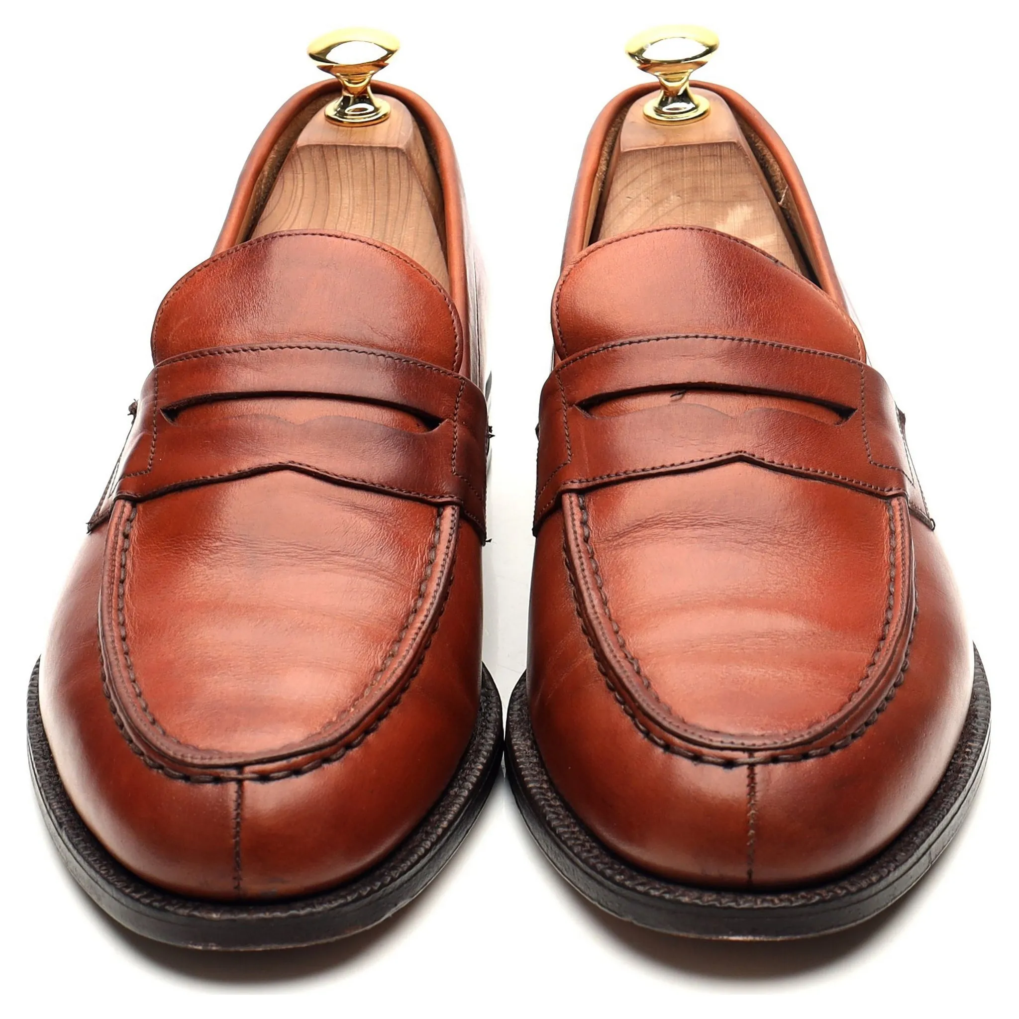 'Darwin' Tan Brown Leather Loafers UK 8.5 F