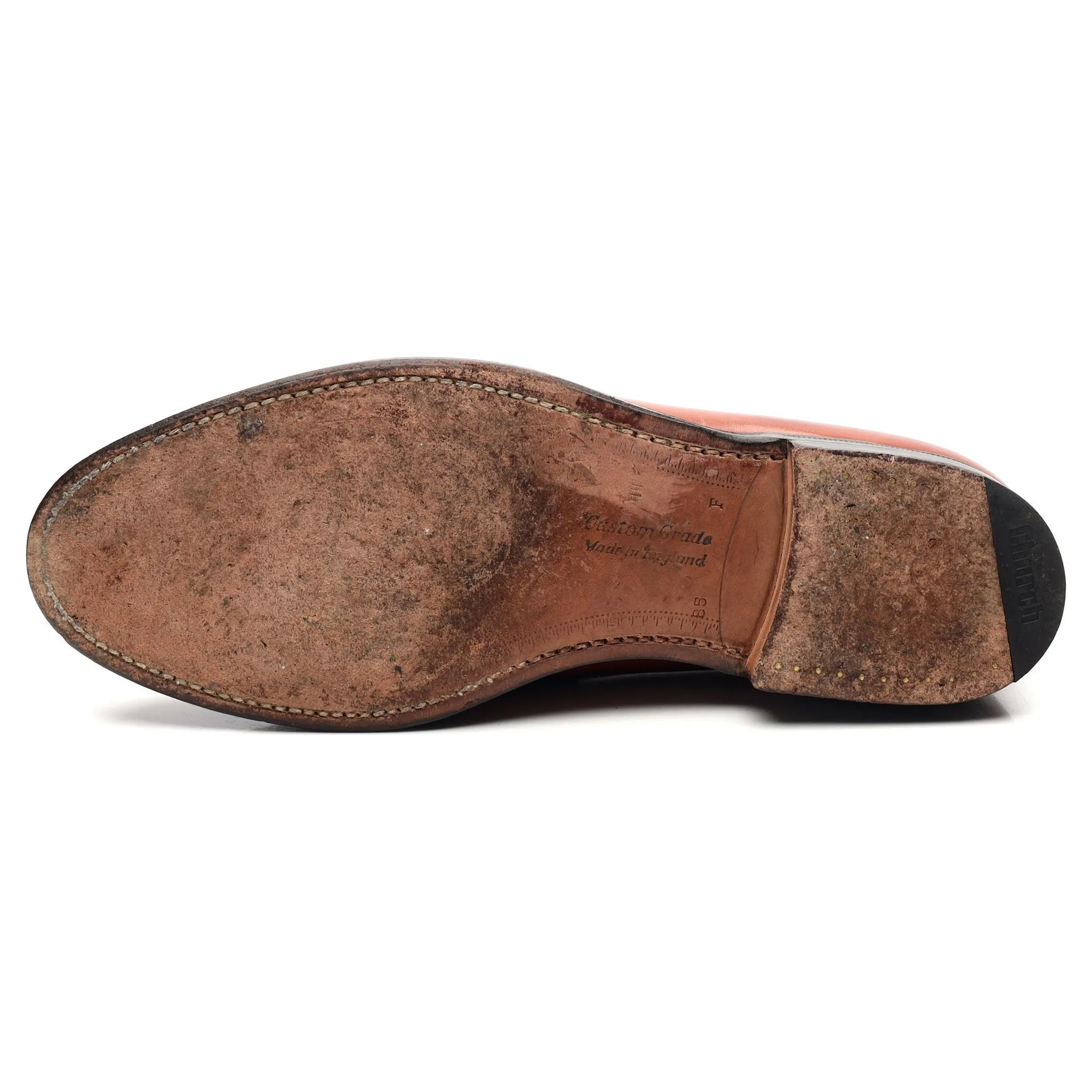 'Darwin' Tan Brown Leather Loafers UK 8.5 F