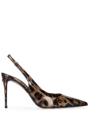 Dolce&amp;Gabbana   90mm Lollo printed leather pumps 