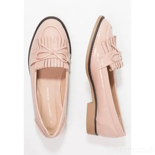 Dorothy Perkins Womens Lotty Slip-on Nude Fringe Loafers