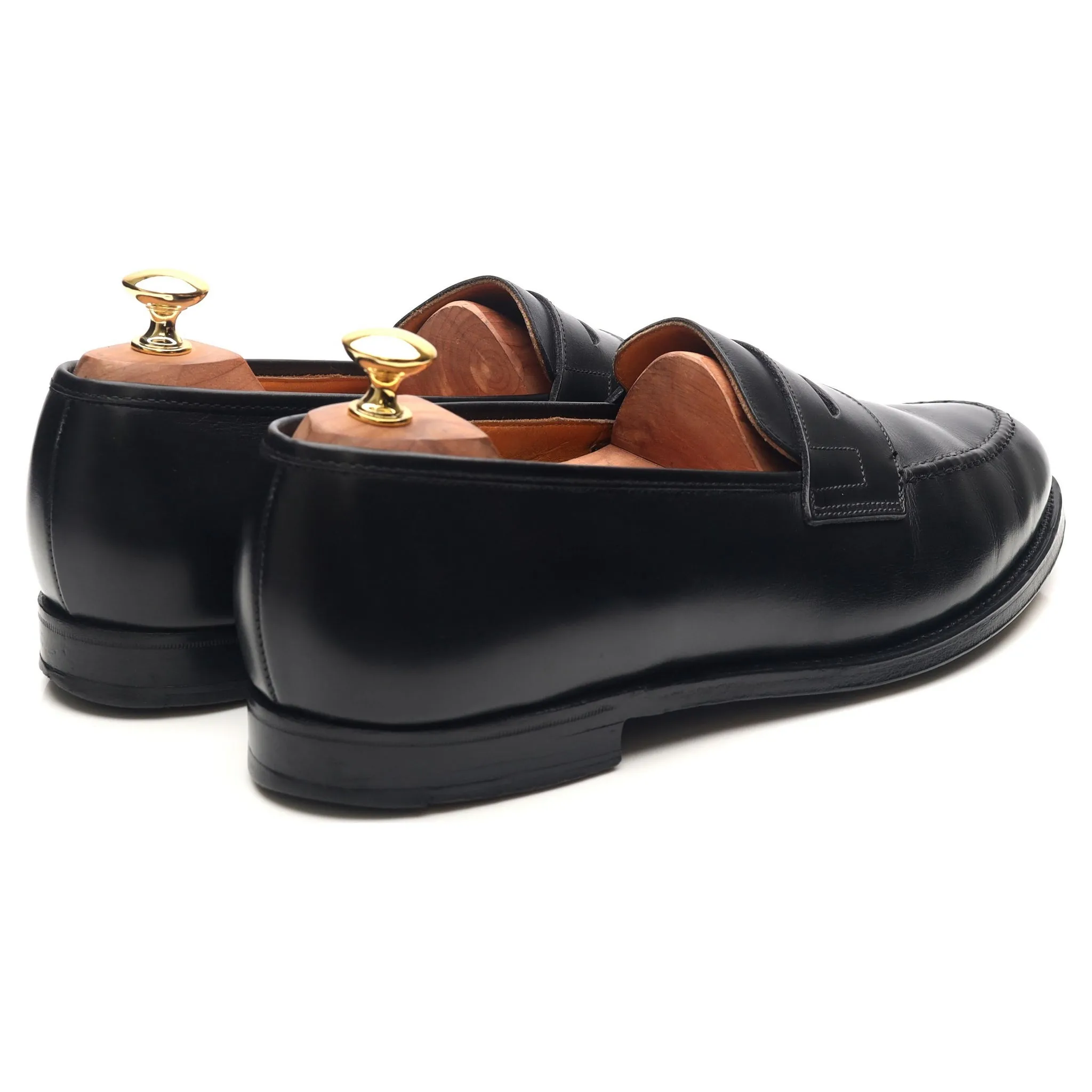 'Eaton' Black Leather Loafers UK 10.5 E