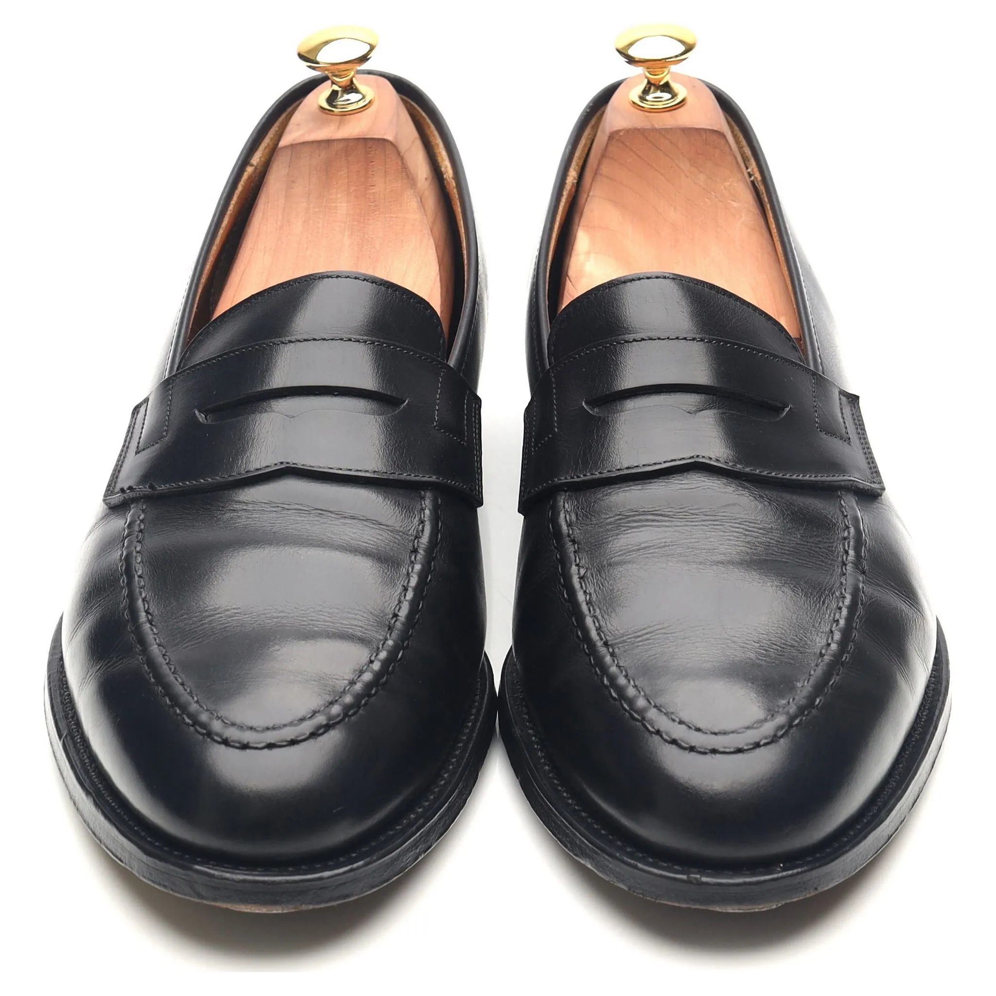 'Eaton' Black Leather Loafers UK 10.5 E