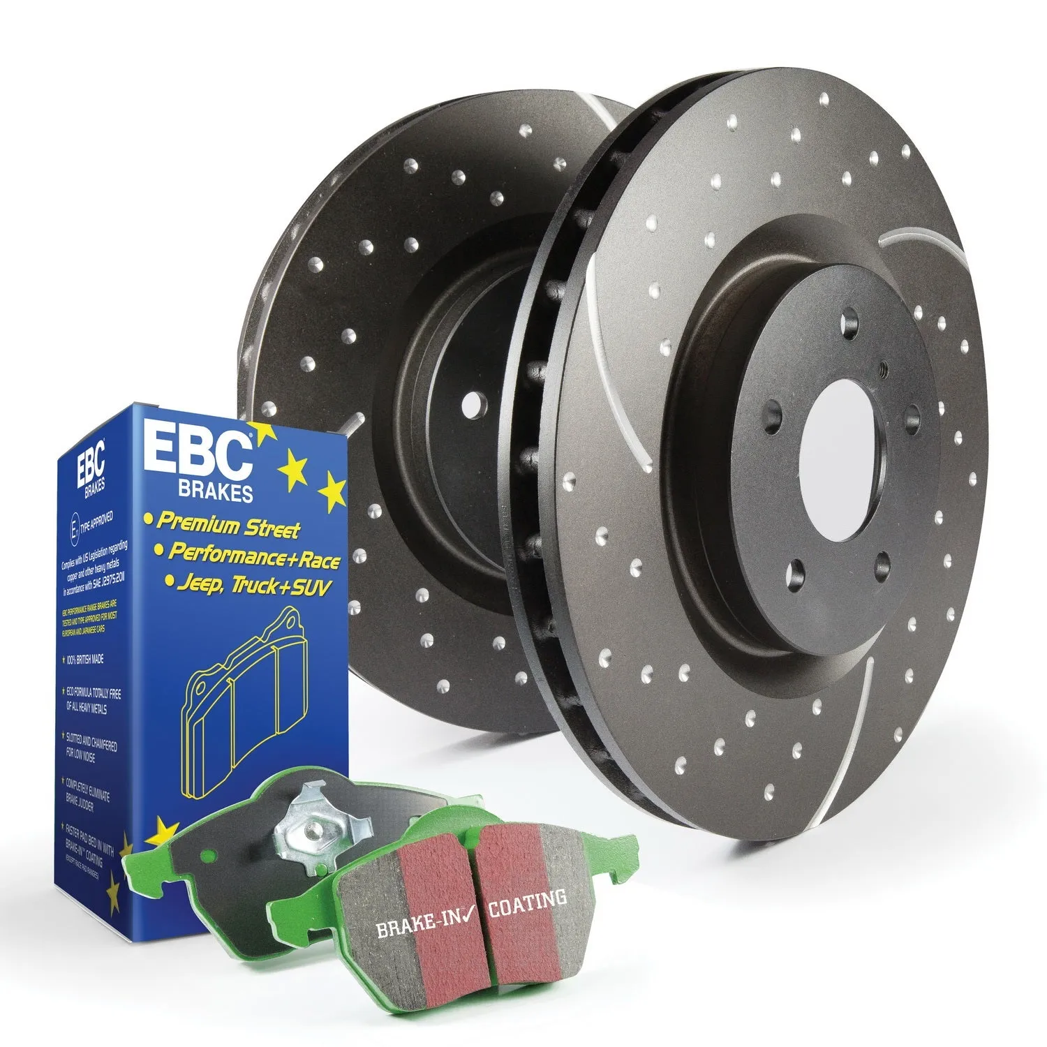 EBC Brakes S10KF1439 S10 Kits Greenstuff 2000 and GD Rotors