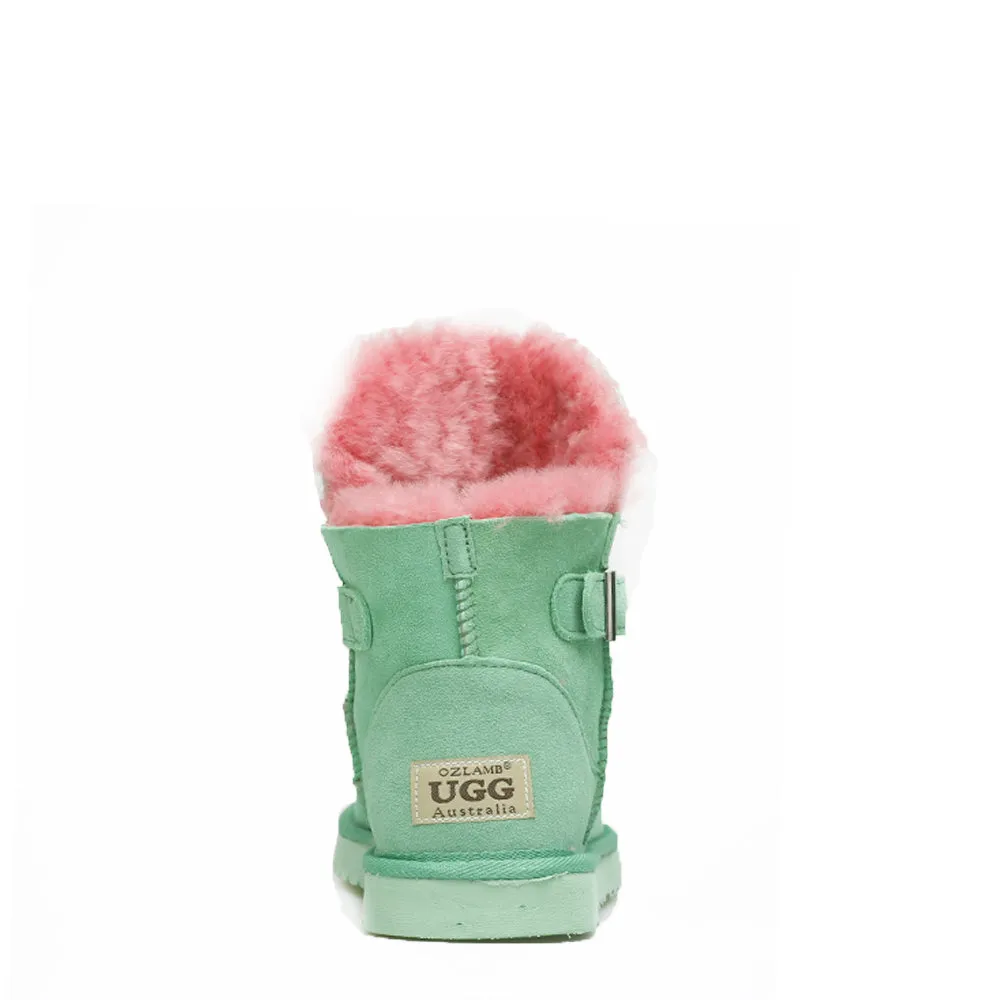 Ever Buckle Short Boots - Green