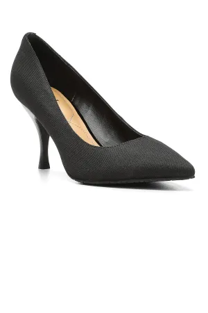 Evie Denim Pumps - Black