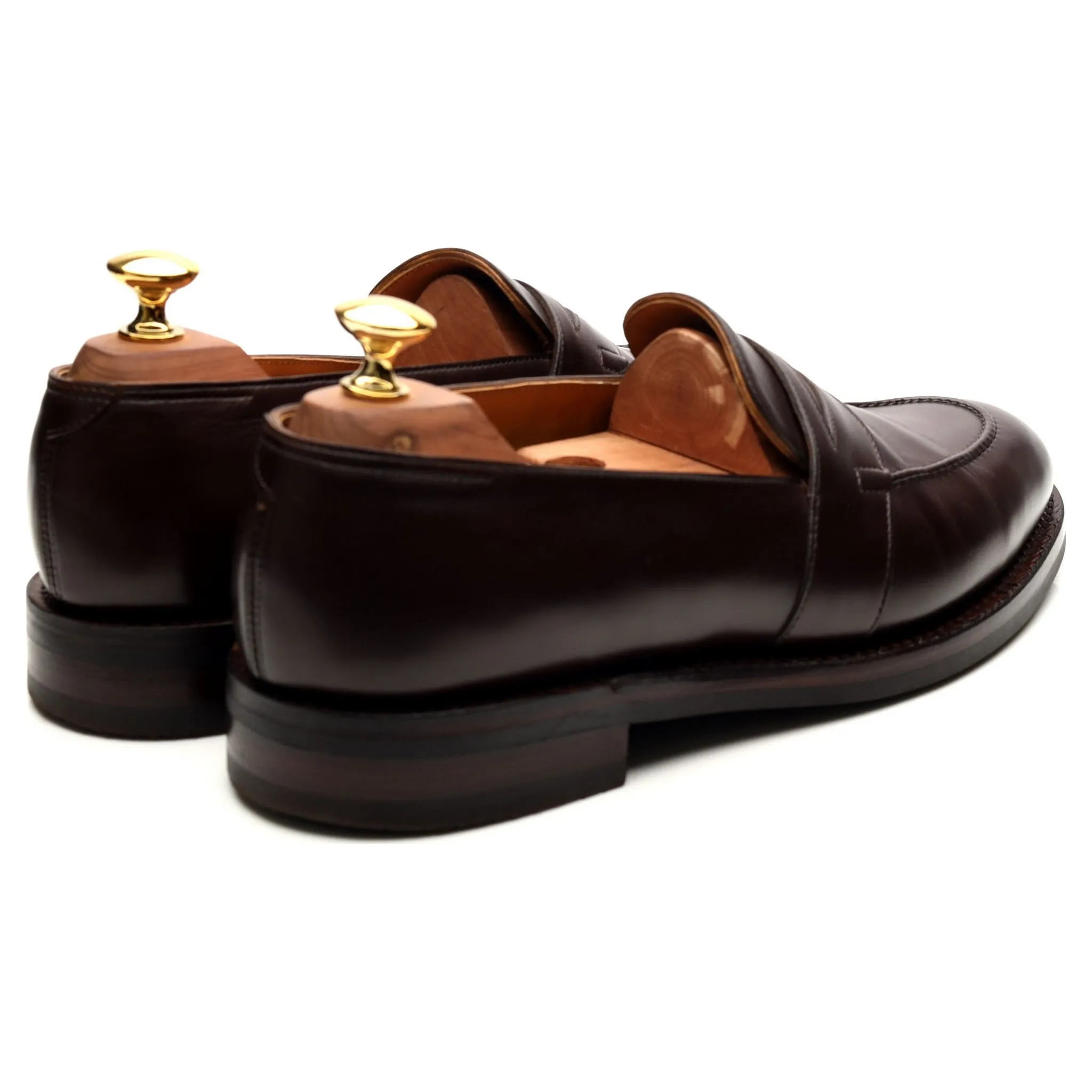 'Fencote' Dark Brown Leather Loafers UK 6.5 E