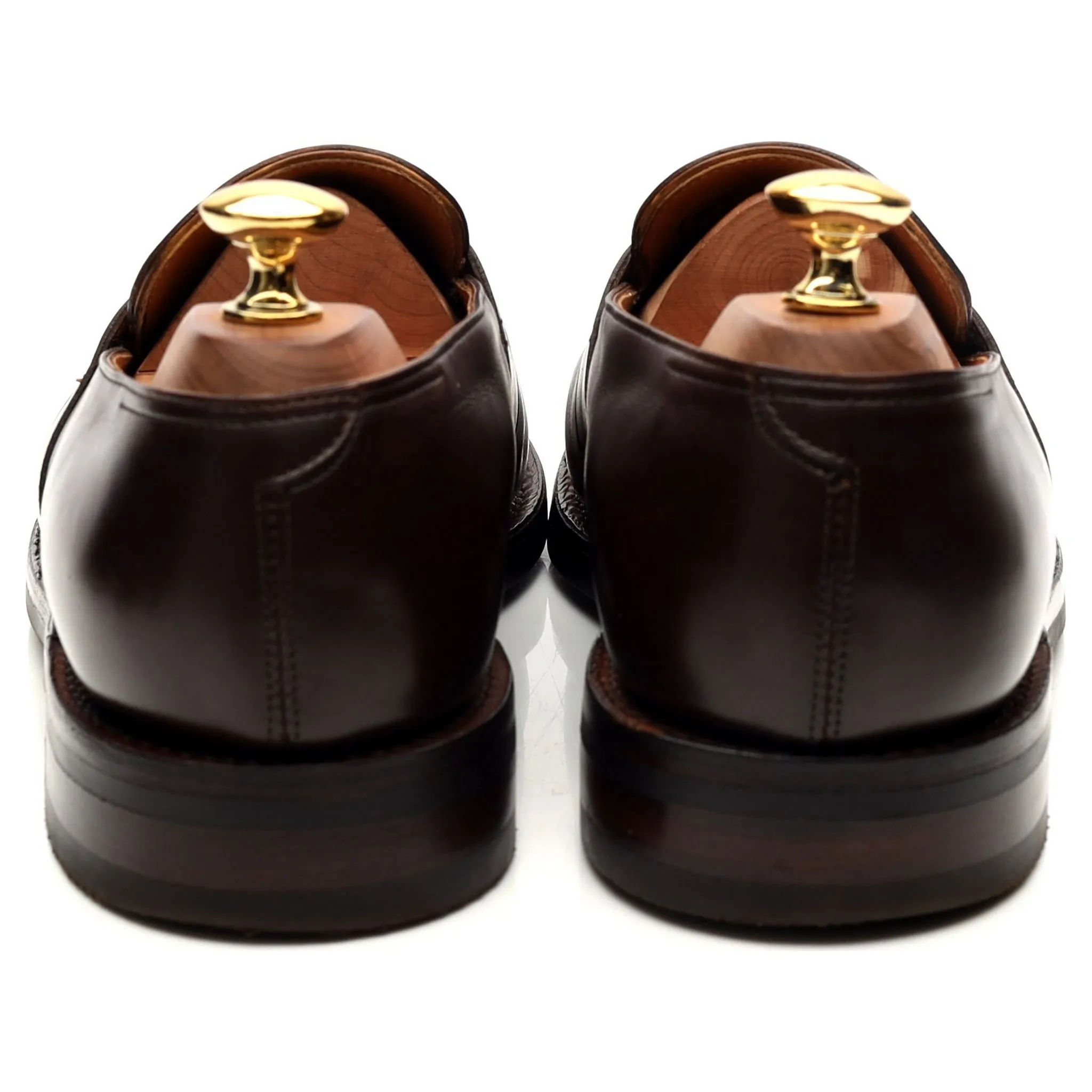 'Fencote' Dark Brown Leather Loafers UK 6.5 E