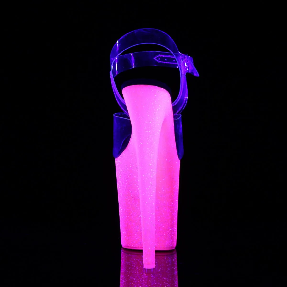 FLAMINGO-808UVG Clear/Neon Hot Pink Glitter