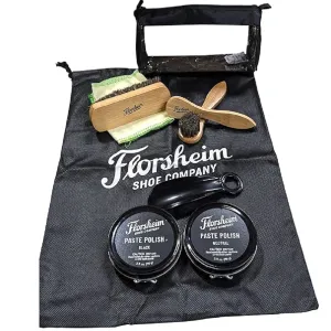 Florsheim unisex adult Polish Travel Shoe Care Kit | Black | One Size US