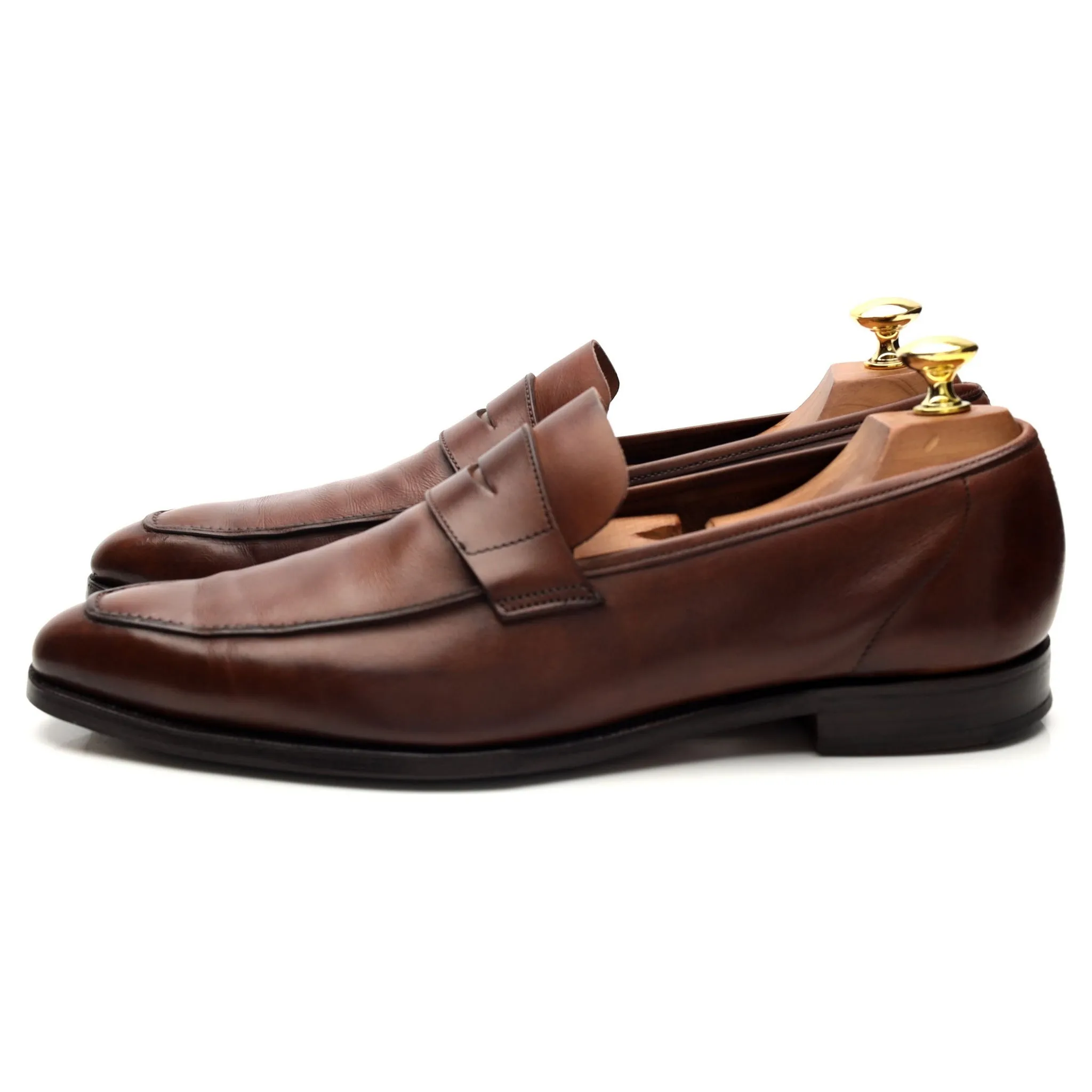 'George' Dark Brown Leather Loafer UK 8 E