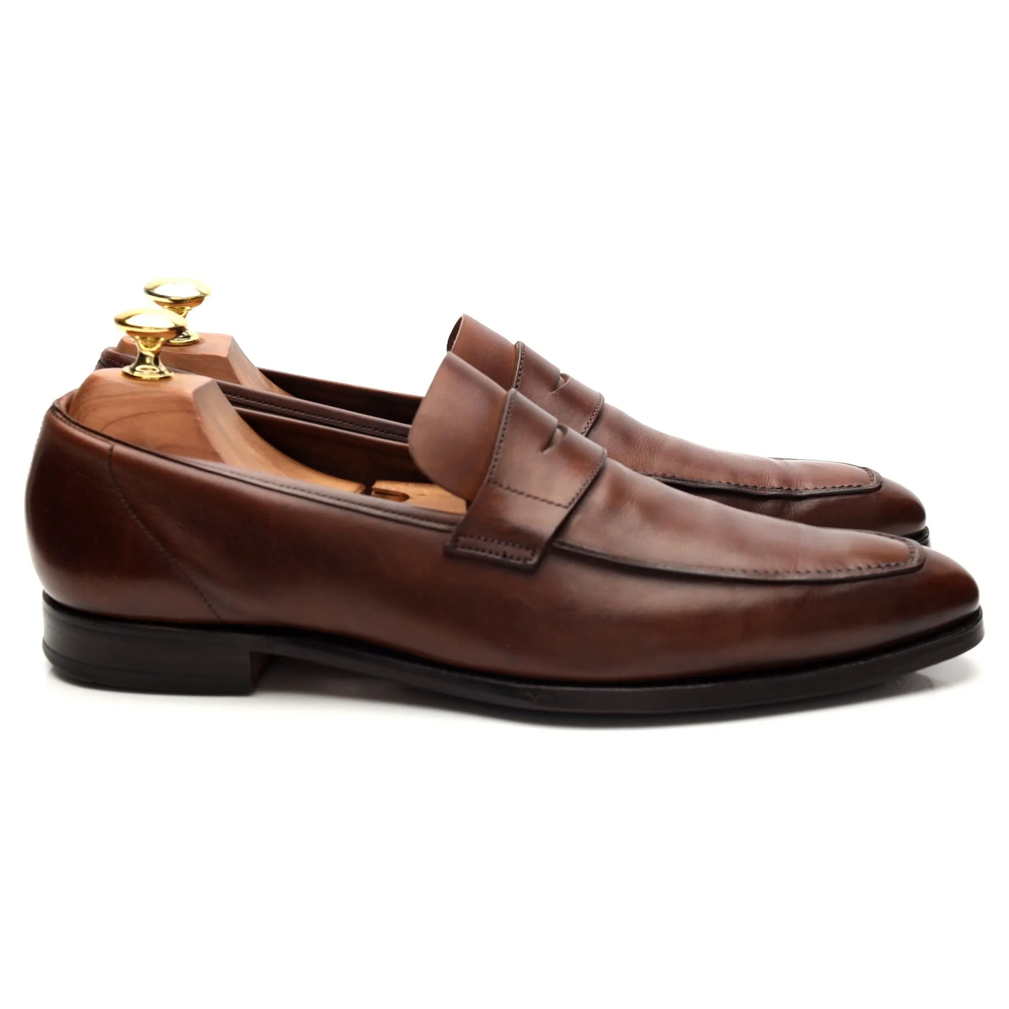 'George' Dark Brown Leather Loafer UK 8 E