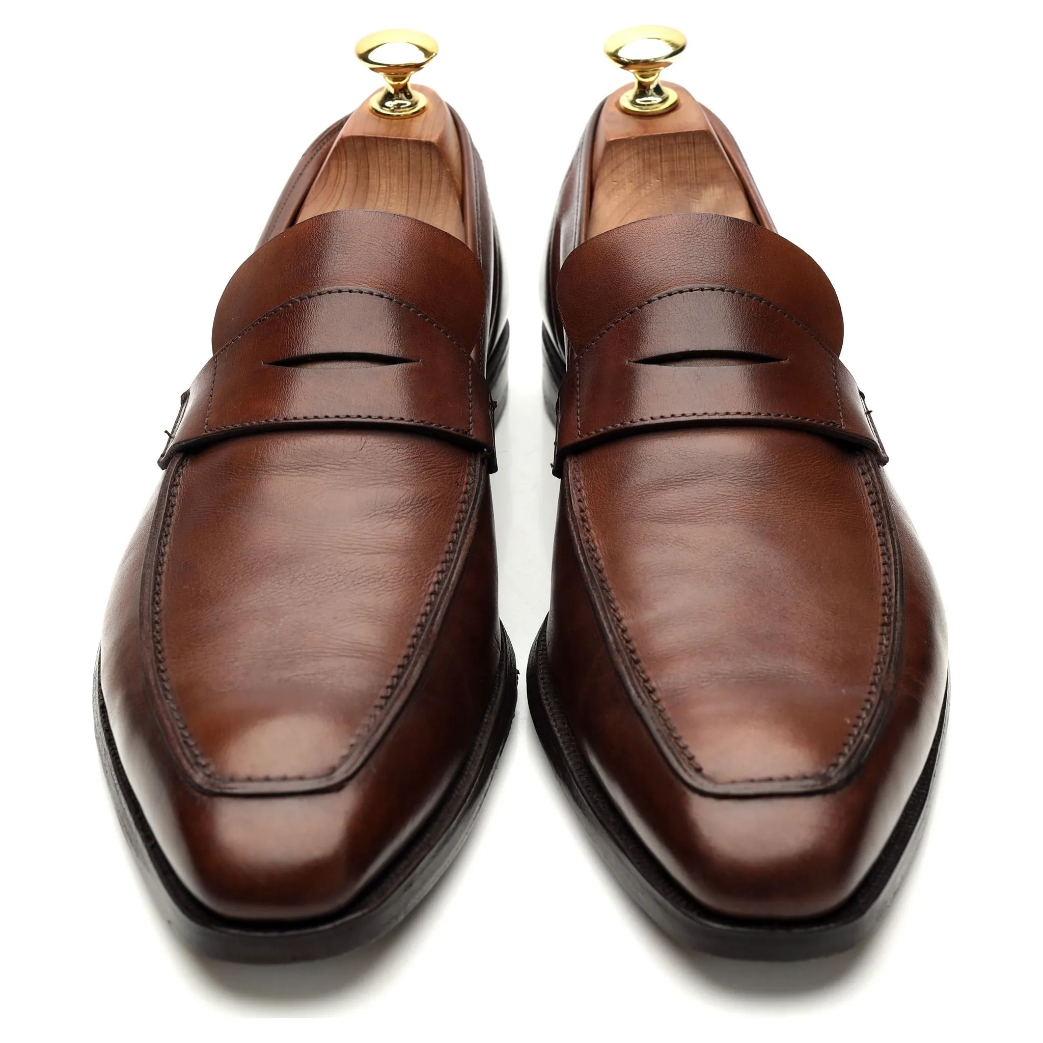 'George' Dark Brown Leather Loafer UK 8 E