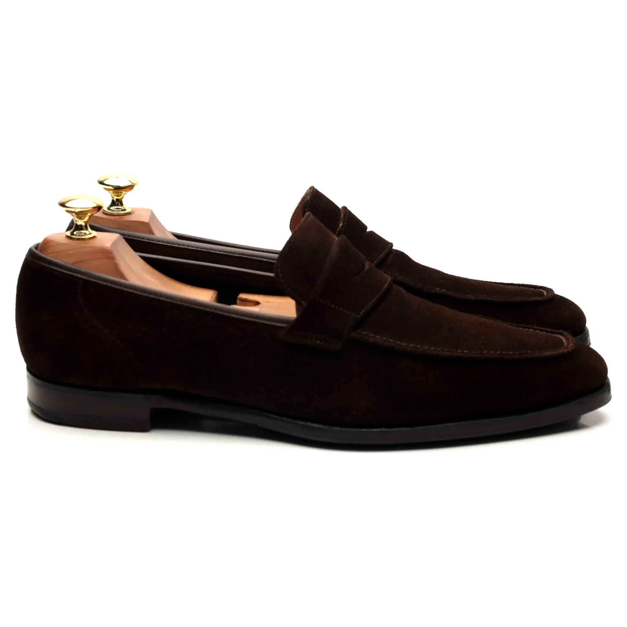 'George' Dark Brown Suede Loafers UK 8 E