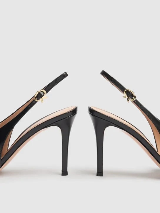 Gianvito Rossi   85mm Tokio leather slingback pumps 