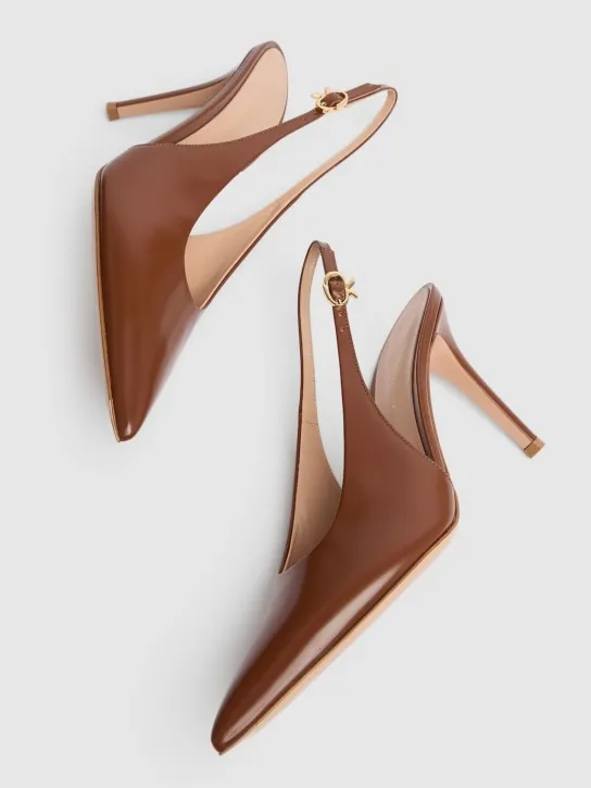 Gianvito Rossi   85mm Tokio leather slingback pumps 