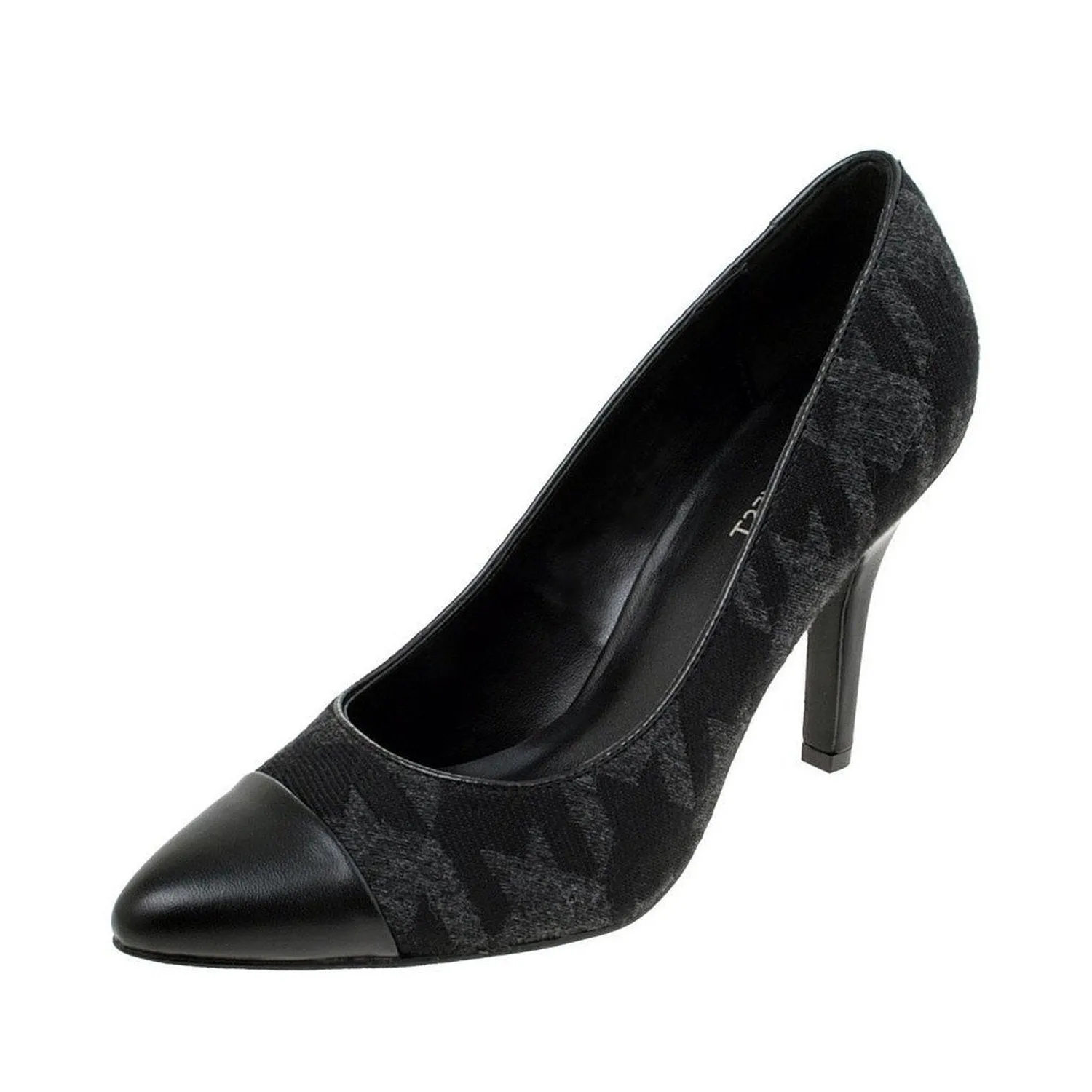 GIMMEL Pointed Toe Charcoal/Black Fabric Pumps (Women)