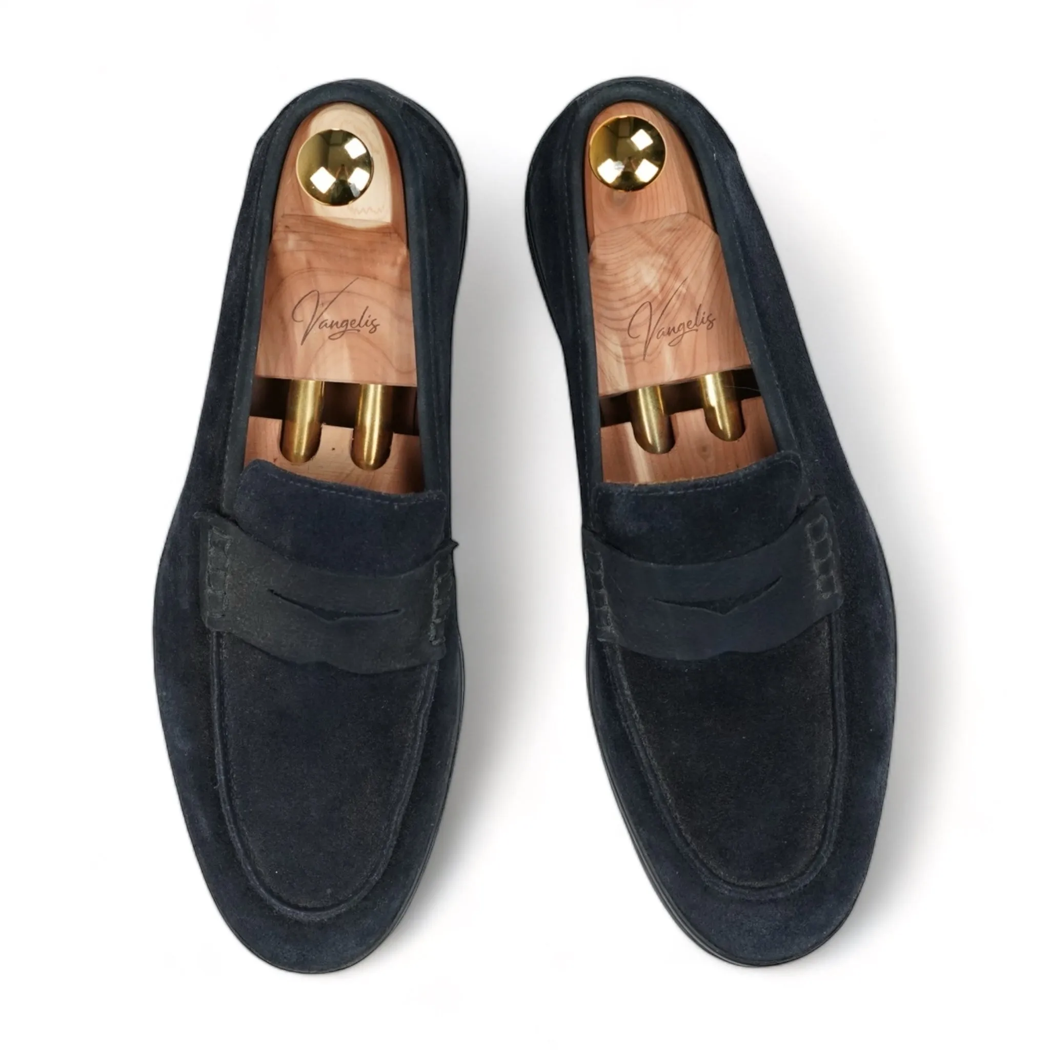 Hackett - Navy Suede Penny Loafers EU 42