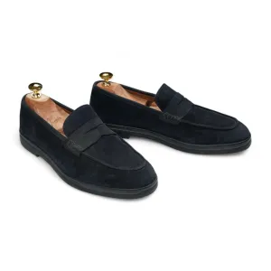 Hackett - Navy Suede Penny Loafers EU 42