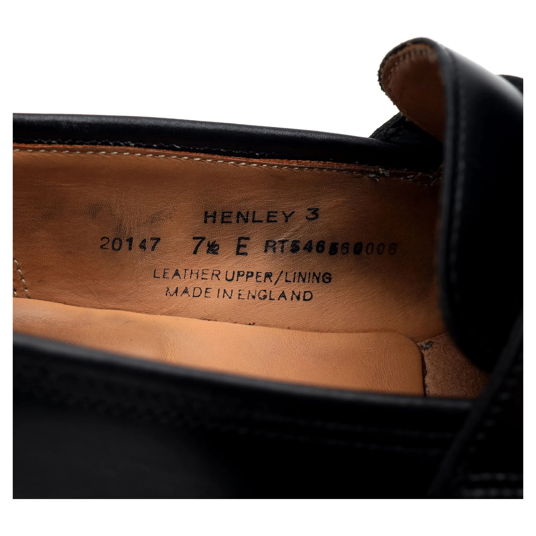 'Henley 3' Black Leather Loafers UK 7.5 E