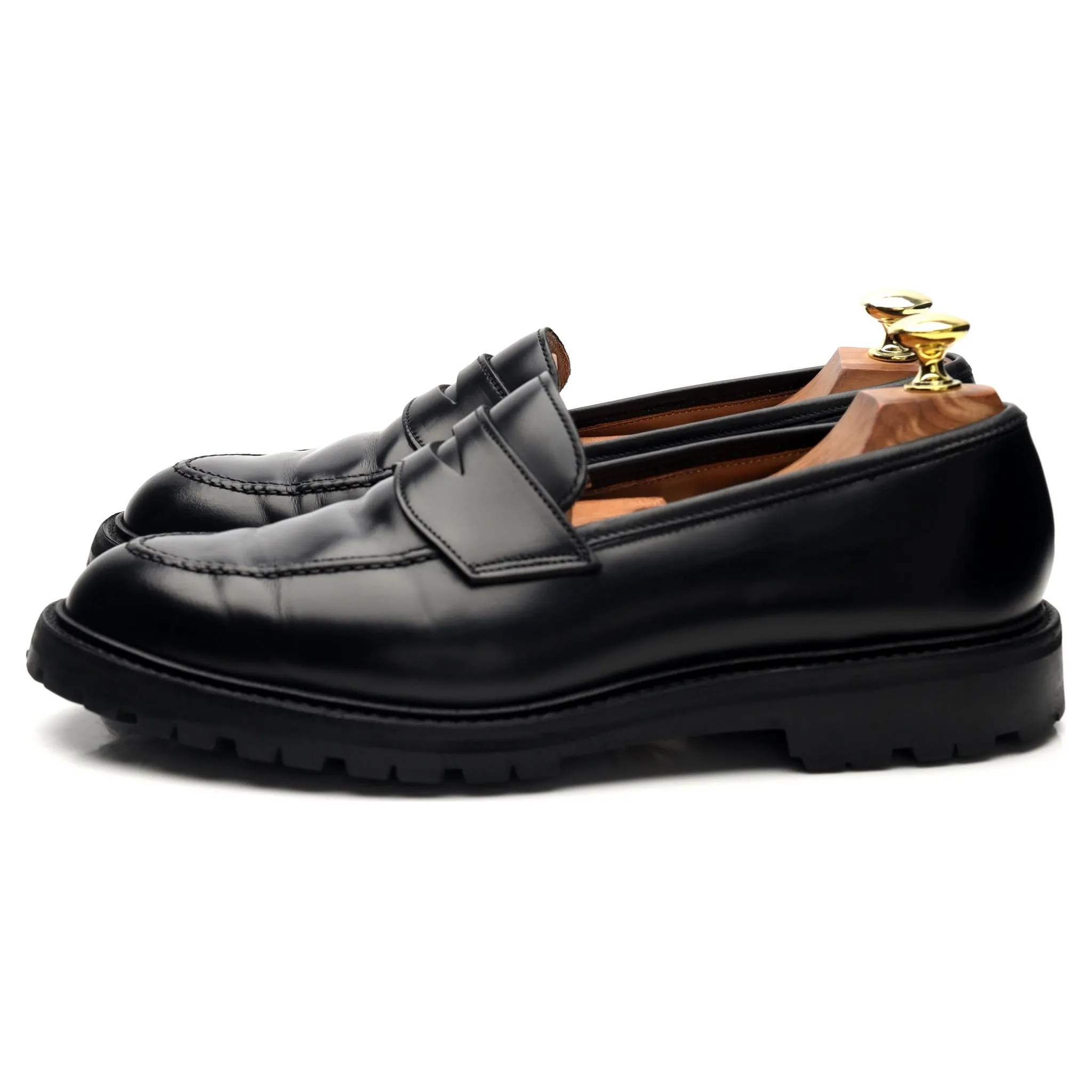 'Henley 3' Black Leather Loafers UK 7.5 E