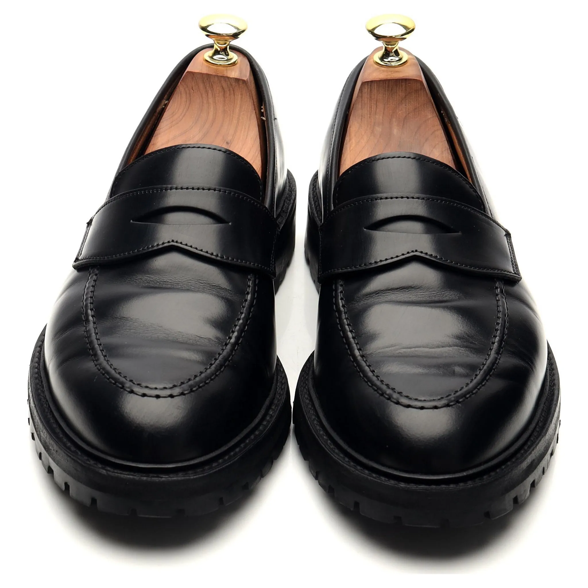 'Henley 3' Black Leather Loafers UK 7.5 E