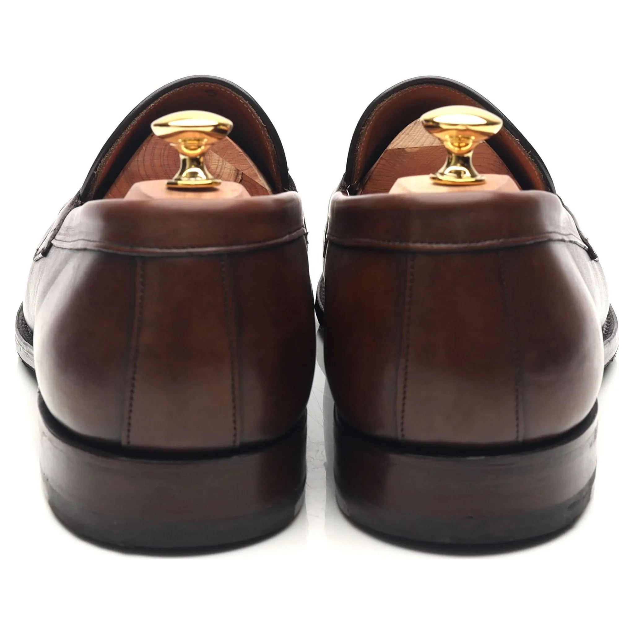 'Hudson' Dark Brown Leather Loafers UK 11 F