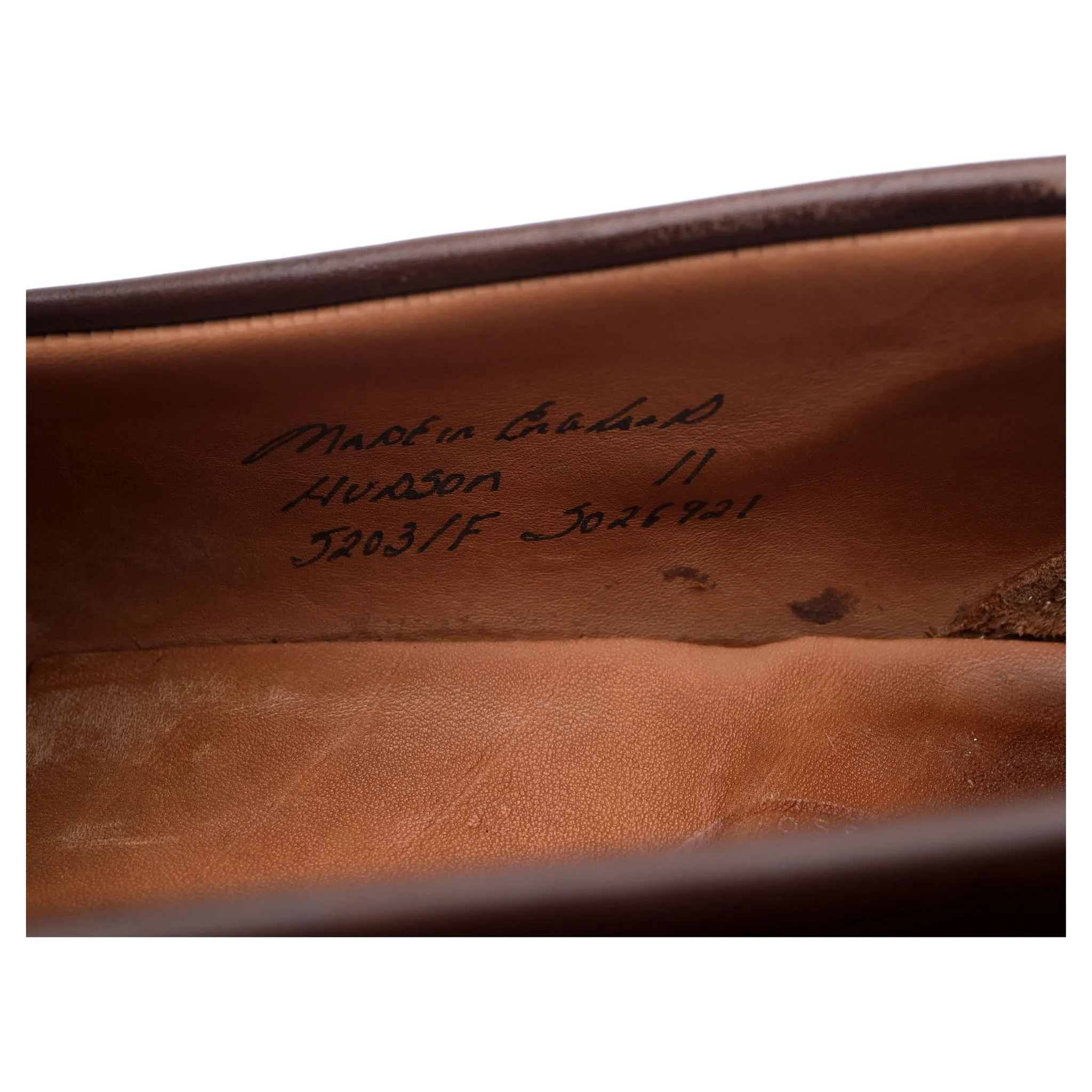 'Hudson' Dark Brown Leather Loafers UK 11 F