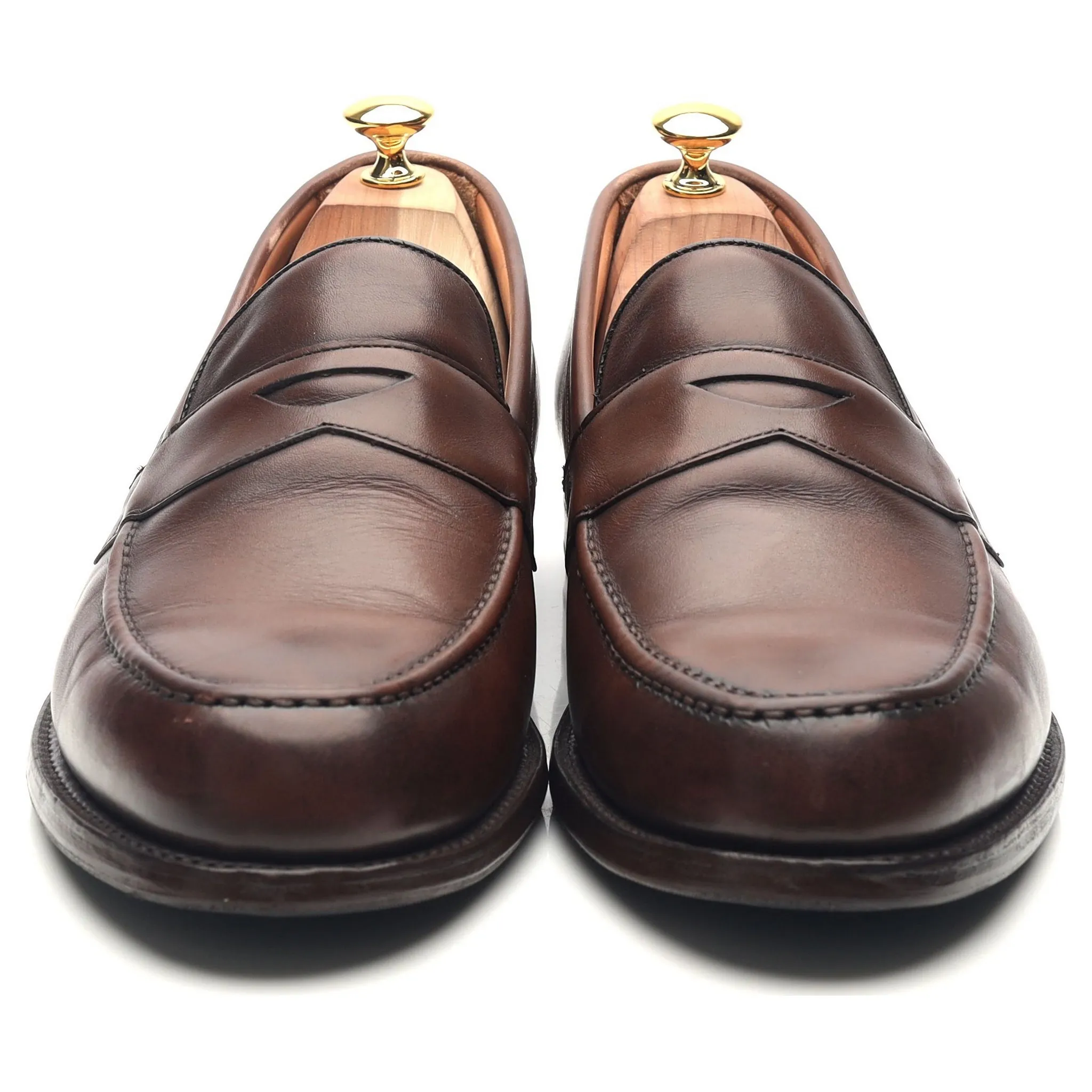 'Hudson' Dark Brown Leather Loafers UK 11 F