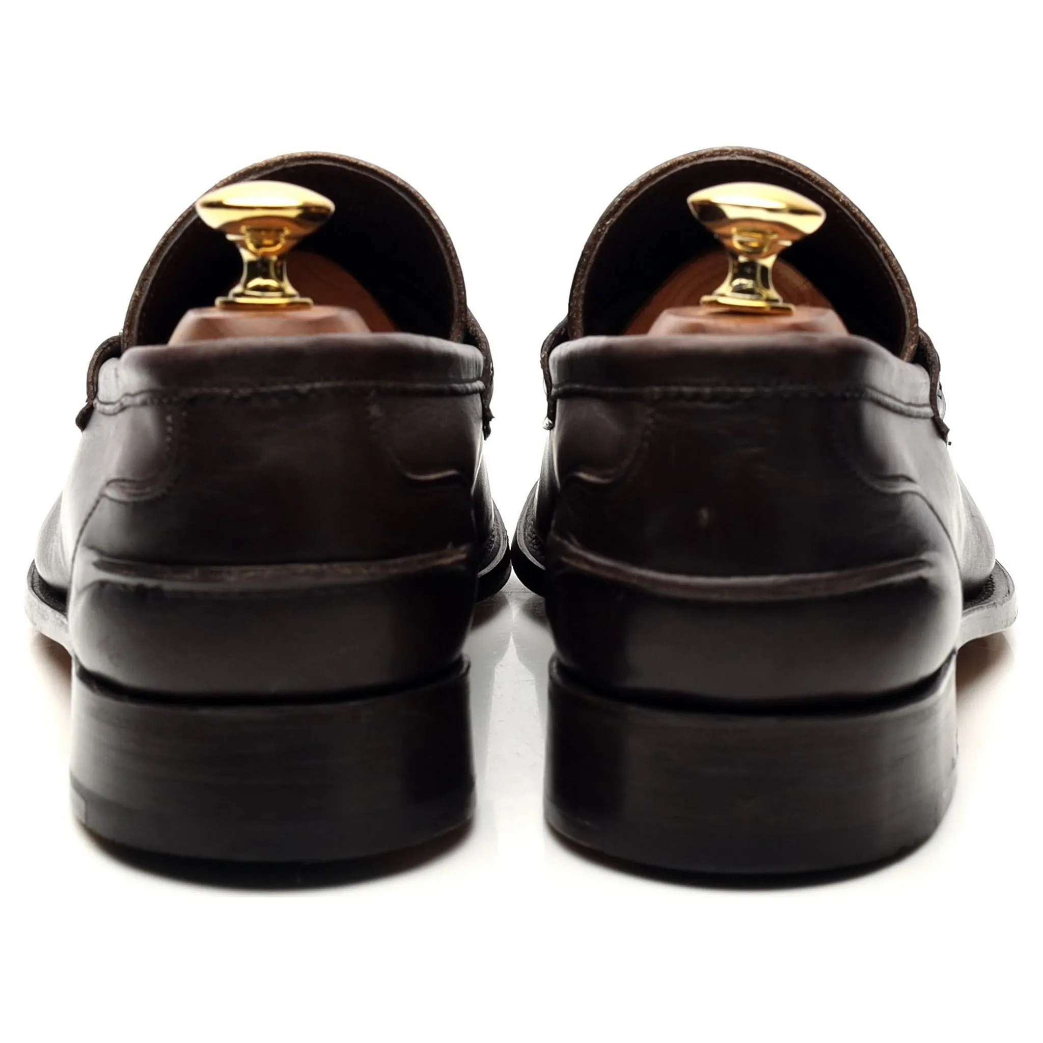 'Jake' Dark Brown Leather Loafers UK 6.5