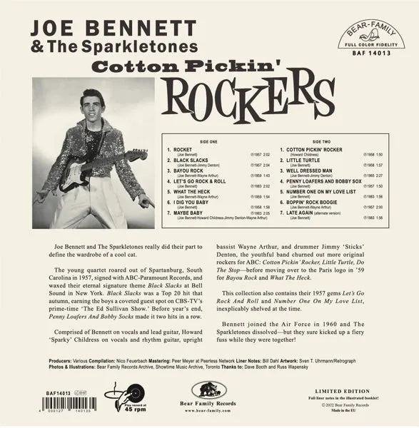 Joe & the Sparkletones Bennett - Cotton Pickin' Rockers (Single)