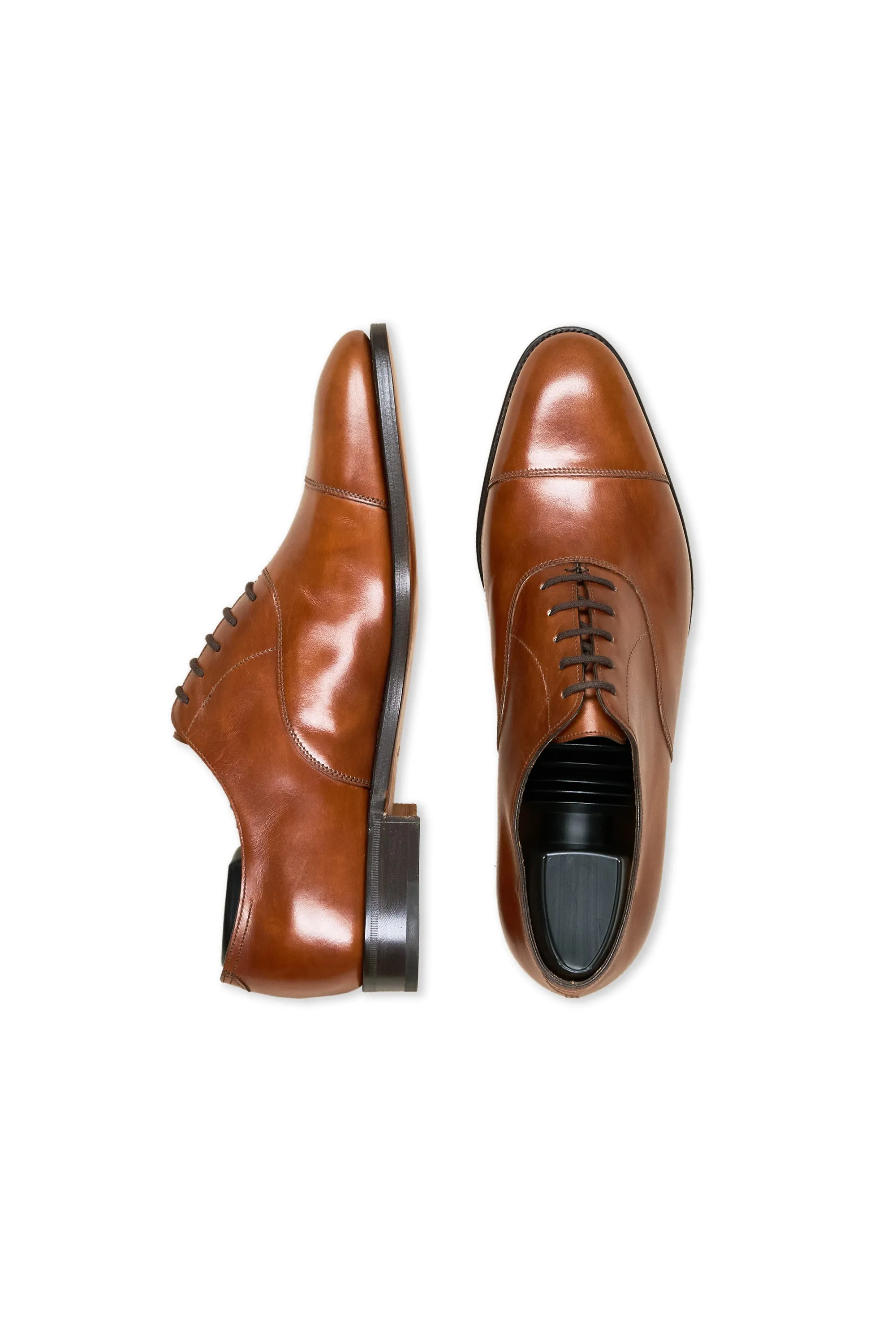 John Lobb "City II" Bracken Misty Calf Cap Toe Oxfords