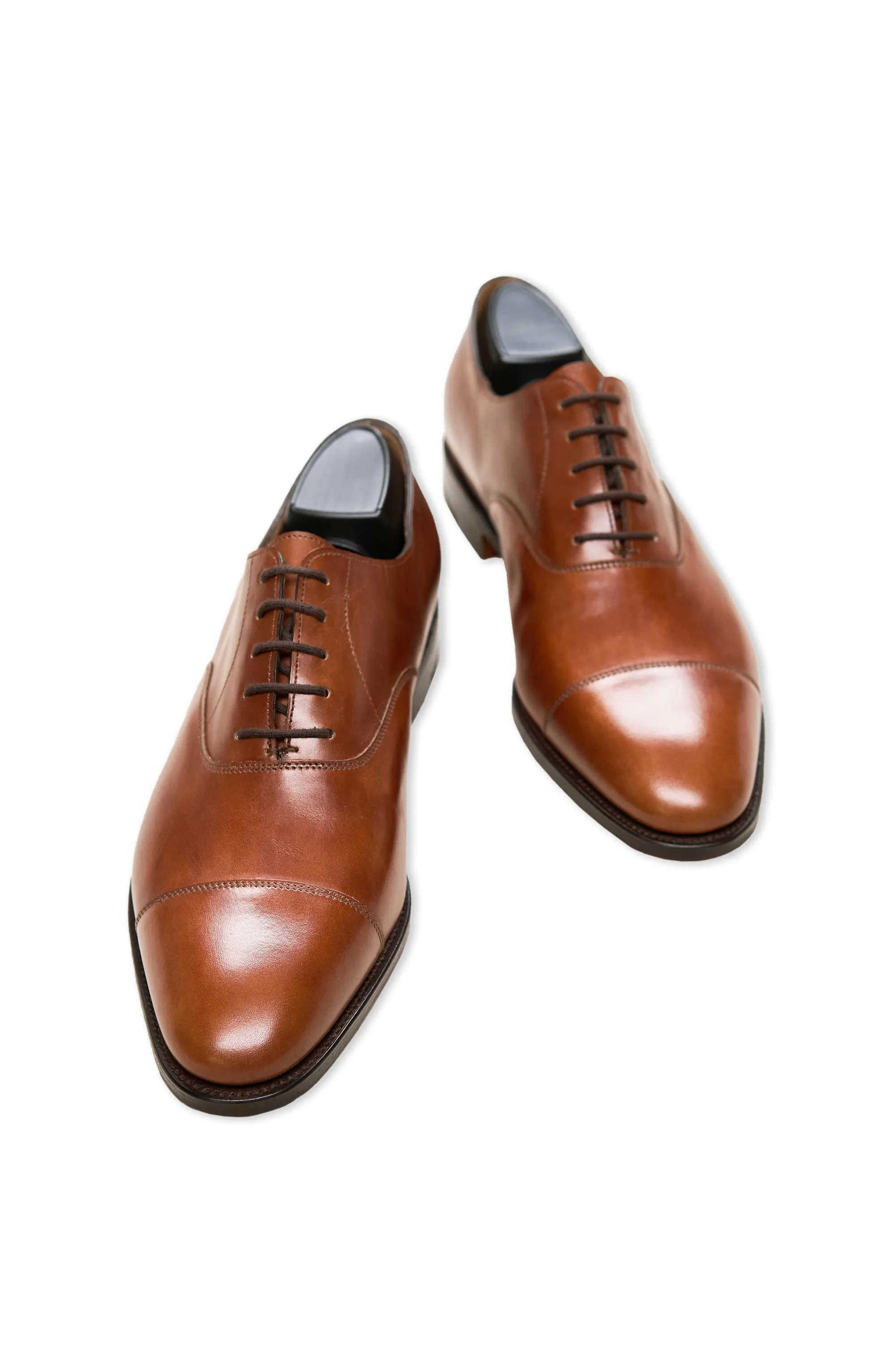 John Lobb "City II" Bracken Misty Calf Cap Toe Oxfords