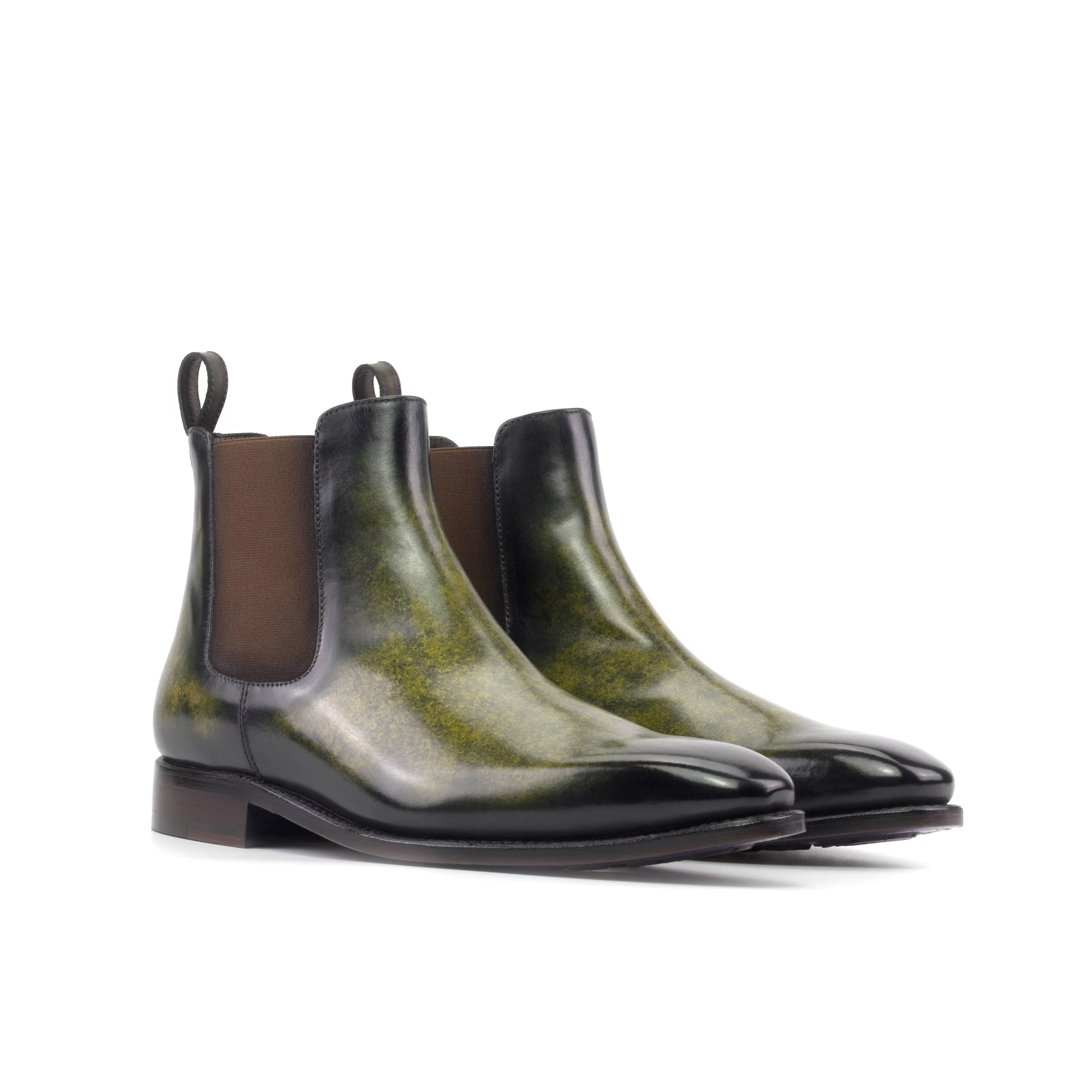 Khaki Patina Chelsea Boots