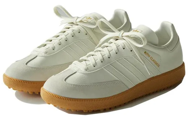 Kith x Adidas Samba Spikeless Golf 'White Gum' Sneakers, White