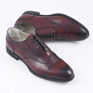 Kiton Burgundy Calf Leather Oxford