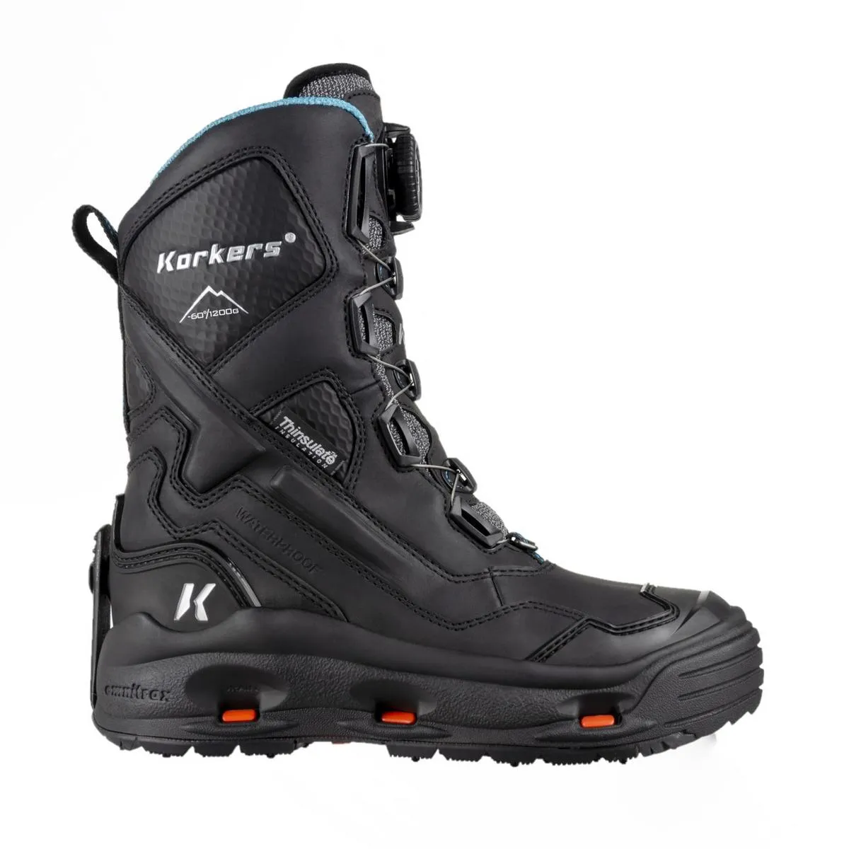 Korkers Women's Polar Vortex 1200 Winter Boots with SnowTrac Sole