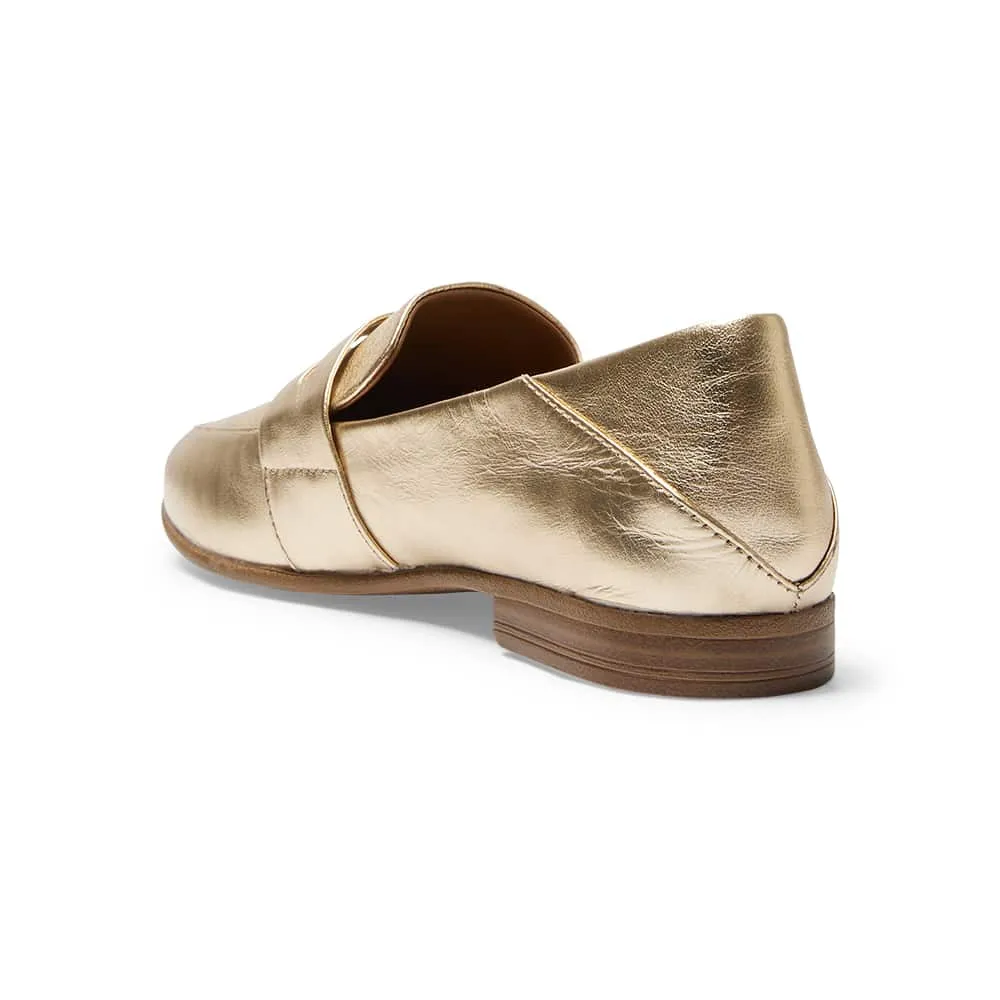 Lazaro Loafer in Gold Leather