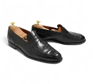 Löf & Tung - Black Split Toe Penny Loafers UK 10/EU 44