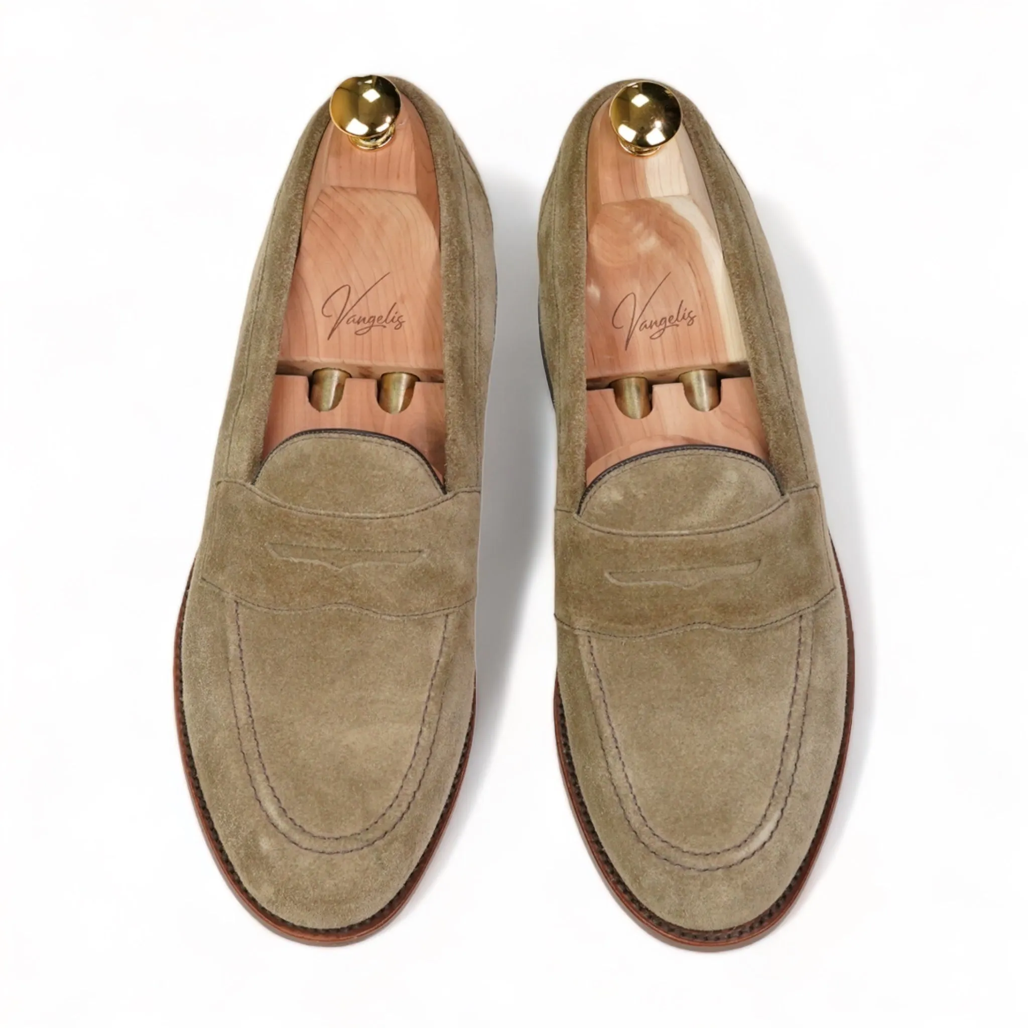 Loake - Beige Imperial Suede Penny Loafers UK 8,5 / EU 42,5