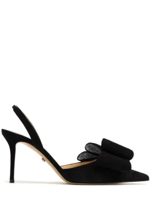 Mach &amp; Mach   85mm Le Cadeau suede slingback pumps 