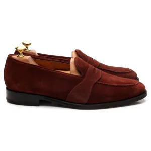 'Madison' Burgundy Suede Loafers UK 8.5 E