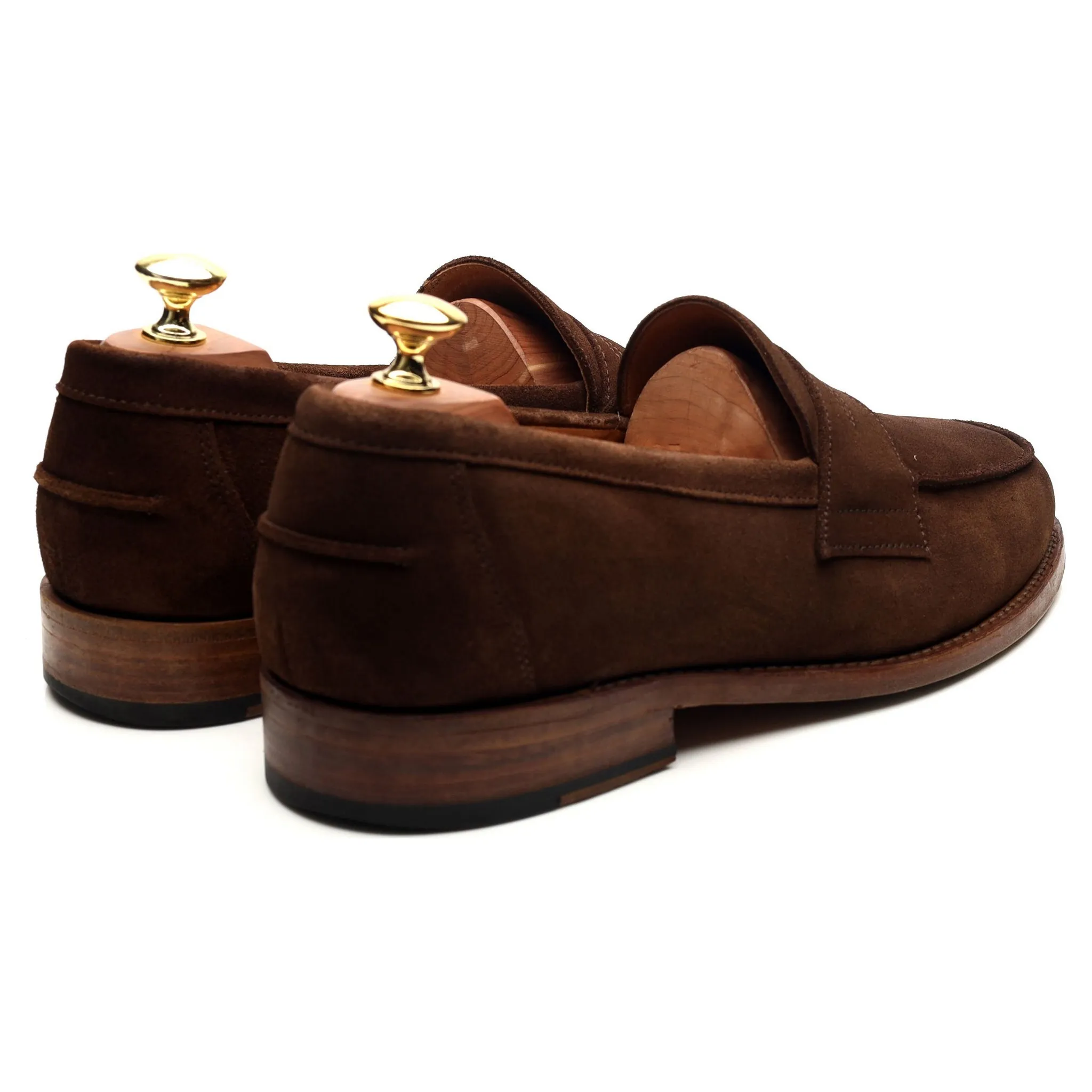 'Madrid' Dark Brown Suede Loafers UK 8 F