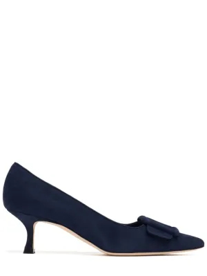 Manolo Blahnik   50mm Maysale suede pumps 