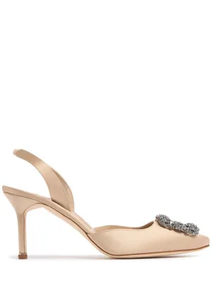 Manolo Blahnik   70mm Hangisli satin pumps 