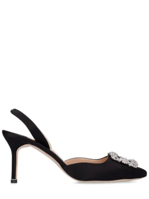 Manolo Blahnik   70mm Hangisli satin pumps 