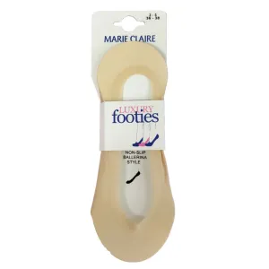 Marie Claire Laser Cut Bonded Footsie | Natural